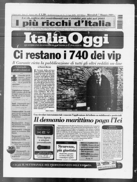 Italia oggi : quotidiano di economia finanza e politica